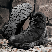 Chaussures de randonnée en plein air avec soutien de la voûte plantaire, semelle extérieure en caoutchouc antidérapante, boucle métallique, lacets tissés respirants