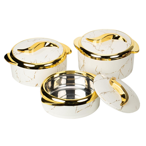 Hot Selling Golden Touch Food <b>Warmer</b> for Home Hotel Restaurants Lunch Box 3 Pcs Set Party Hotpot Container - Product Image 5