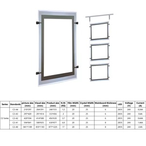 Customized A1 A2 <b>A3</b> A4 Hanging Led Real Estate Display <b>Box</b> Lighting Magnetic Acrylic Crystal Light <b>Box</b> Kingwe-star C2-A4 - Product Image 1