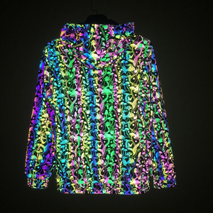 Áo khoác phản quang nhiều màu sắc phong cách Hip Hop cho nam, áo khoác phản quang holographic - Product Image 3