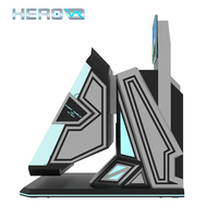 Simulador de Vuelo Metálico Giratorio de 360 Grados para 2 Jugadores HEROVR VR Business, Máquina de Juego Educativa para el Hogar y Parques Temáticos Interiores
