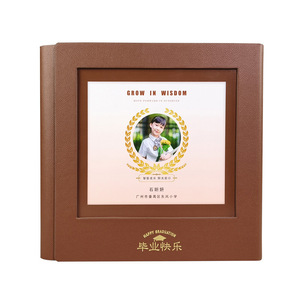 Personalized <b>Window</b> Elementary School Yearbook 10x10 Inches Brown <b>Cover</b> Perfect Binding Graduation Album Gift - Product Image 3