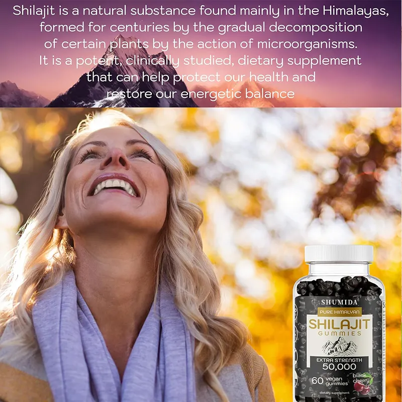 Aangepaste Groothandel Himalayan Shilajit Hars Gummies Voor Energieondersteuning En Hersengeheugen