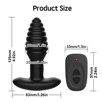 Vibromasseur anal rotatif sans fil télécommandé, masseur de prostate, masturbateur masculin, jouet sexuel en silicone, modèle adulte