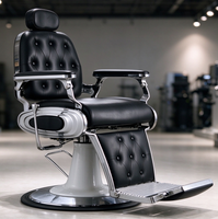 Chaise de barbier vintage robuste de qualité supérieure, inclinable et réglable, mobilier de salon hydraulique, chaise de barbier professionnelle