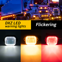 DXZ MD-F24-W 12V-24V 18 LED Feu de position latéral ambre, indicateur de dégagement, feu d'avertissement de rechange, type OE MDS24W, pour nouveau camion