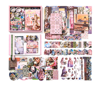 Simno Kit de Papeterie Vintage à Motifs Floraux Exotiques, Thème Voyage, pour Scrapbooking, Collage Artistique et Décoration de Planners