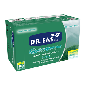 OEM 160 feuilles/boîte de feuilles assouplissantes antistatiques pour sèche-linge, adoucissant textile avec <span class=keywords><strong>prix</strong></span> d'usine et parfum longue durée - Product Image 1