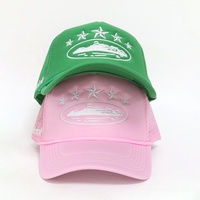 Gorras Trucker de 5 Paneles para Mujer, con Logotipo Bordado Personalizado, Visera Curva con Cuerda, Espuma y Malla, para Deportes, Escalada y Uso Casual