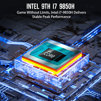 Nouvel ordinateur portable de jeu 16"+14" à double écran, Intel I7 9850H WIFI, batterie 4300mAh, SSD métallique 128GB/256GB, écran tactile