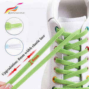 Tali sepatu elastis poliester gesper kapsul, tali sepatu tanpa dasi, datar, malas, 8mm, elastis, tali sepatu untuk Sneaker - Product Image 2