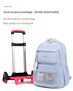 Nouvelle Arrivée <span class=keywords><strong>Sac</strong></span> <span class=keywords><strong>à</strong></span> <span class=keywords><strong>Dos</strong></span> <span class=keywords><strong>à</strong></span> <span class=keywords><strong>Roulettes</strong></span> Bleu pour Écoliers du Primaire et Collégiens, <span class=keywords><strong>Sac</strong></span> <span class=keywords><strong>à</strong></span> <span class=keywords><strong>Dos</strong></span> Roulant Détachable pour Filles, Idéal pour Monter les Escaliers - Product Image 3
