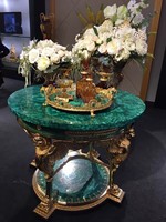 Pierres de Malachite naturelles vertes, meubles décoratifs, pour Villa de luxe, vente en gros