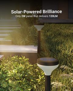 Las Mejores Lámparas Solares de Jardín de Plástico, Impermeables IP44, Lámpara LED para Exteriores, Camino de Jardín, 8-10 Horas de Iluminación, 3 LED con Sensor de Luz - Product Image 2