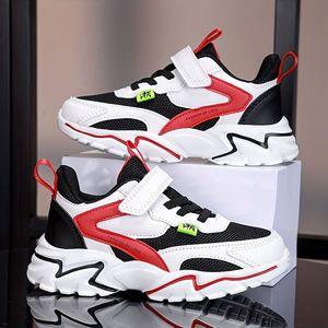 รองเท้ากีฬาหนังตาข่ายระบายอากาศสำหรับเด็ก รองเท้าบาสเก็ตบอลพื้นนุ่มน้ำหนักเบาสำหรับนักเรียน รองเท้าวิ่งสำหรับเด็ก - Product Image 4