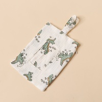 Sac de rangement suspendu multi-usages pour lingettes et mouchoirs pour bébé, en tissu crêpe de coton pur double couche, avec fermeture éclair
