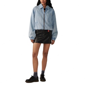 New Arrivals Wholesale Price Vintage Casual Comfortable Unisex Style Denim <b>Jacket</b> in a Light Blue Wash - Product Image 5