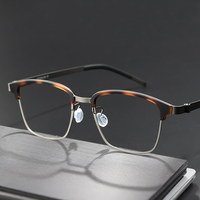 Classique Titane Semi Cercle Sans Vis Conception Lunettes Cadres Hommes Marque Designer Optique Lunettes Cadre pour Hommes