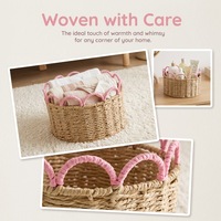 Panier de rangement tissé à la main MIXWARES en corde de papier, organisateur écologique pour cosmétiques, bureau et maison