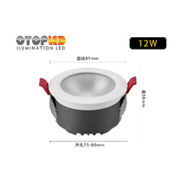 Anti silau ip65 downlight tersembunyi ip65 down light tahan air tersembunyi cob lampu untuk proyek hotel