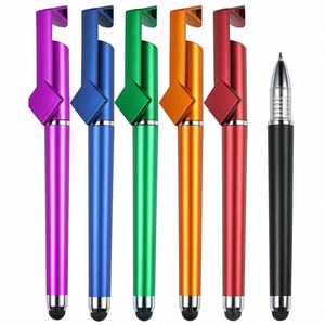 ปากกาลูกลื่นพลาสติกอเนกประสงค์แบบพกพาพร้อมฐานตั้ง สำหรับโปรโมชั่น พิมพ์โลโก้ด้วยคิวอาร์โค้ด ขายส่ง - Product Image 2