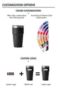 Nouvelle Tasse de <span class=keywords><strong>Voyage</strong></span> Isotherme Classique en Acier Inoxydable à Double Paroi de 30 oz et 20 oz avec Couvercle en Caoutchouc et Couvercle Amovible - Product Image 3