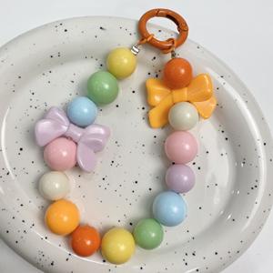 Gran Venta de cuentas sueltas de Color sólido crema de alta calidad DIY llavero Material accesorios de joyería cuentas de Color cálido - Product Image 3