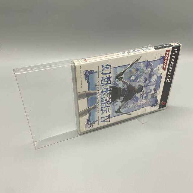 WEIAI PET Protect Collection Display Box for PS2 Game Card Cartridge DVD Box Protective Display Cover Skin-1CD