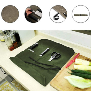 Bolsa Portátil para Cuchillos de Chef, 7 Piezas, Verde Militar, Bolsa de Almacenamiento de Cocina Resistente para Cocina Occidental y China - Product Image 3