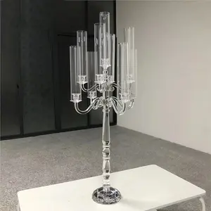 New Design Wedding Decoration Table Centerpiece Glass Tealight Crystal Candle Holder