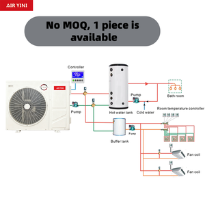 Bomba de <span class=keywords><strong>Calor</strong></span> de Aire a Agua con Inversor de CC de Bajo Nivel de Ruido, Clima Frío, R32, Control Inteligente, Calefacción y Refrigeración de Agua Caliente Doméstica - Product Image 2
