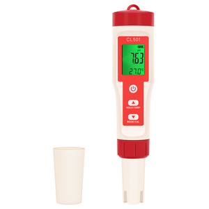 <span class=keywords><strong>Testeur</strong></span> de qualité de l'eau numérique 5 en 1 H2/CL/TMP/ORP/PH, compteur de <span class=keywords><strong>chlore</strong></span> avec rétro-éclairage pour piscines, aquariums, détecteur de qualité de l'eau - Product Image 1