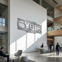 Lettres de signalisation personnalisées imprimées en 3D, logo géométrique 3D personnalisé pour boutique de luxe, enseigne publicitaire créative pour bureau