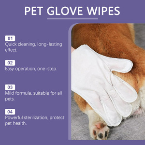Lingettes compostables pour animaux de compagnie, non parfumées, pour peaux sensibles, lingettes de nettoyage dentaire pour animaux, gants de nettoyage pour animaux - Product Image 2