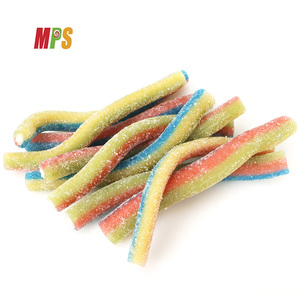 Sabor a <span class=keywords><strong>raspberry</strong></span> azul Halal, polvo agrio relleno, tira amarga, caramelo de goma - Product Image 5