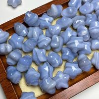 Étoile en cristal naturel en gros, Agate bleue en dentelle, Cœur de quartz, Étoile polie pour la guérison Reiki et la décoration intérieure