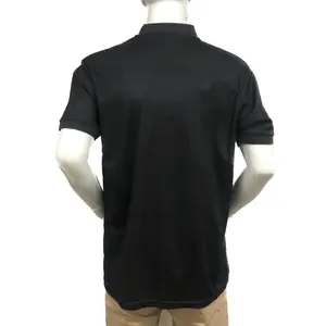 Black Wholesale Custom Printing Round Neck Security Tactical Uniform Event Polo T-Shirt 100% Polyester 200gsm Guard Shirts