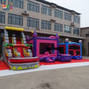 Promotion Château gonflable commercial de sécurité, grand trampoline, vente d'usine, PVC rose, combo gonflable pour l'extérieur - Product Image 5