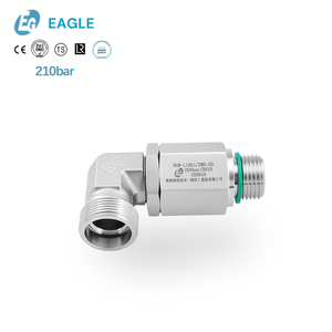 Giunto Rotante ad Alta Pressione in <span class=keywords><strong>Acciaio</strong></span> Inox EAGLE, Giunto Rotante ad Alta Velocità a Passaggio Diretto, ad Angolo Retto per Liquidi e Gas BSPP - Product Image 1