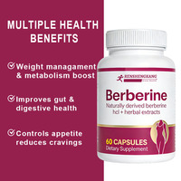 Suplemento Herbal OEM Renshengkang para Adultos, Quemagrasas, Berberina, Melón Amargo, Hoja de Banaba, Cápsulas Botánicas Potentes para Adelgazar