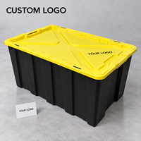Boîte de rangement robuste OEM ODM 150L, conteneur de stockage en PP, entrepôt, logistique, garage