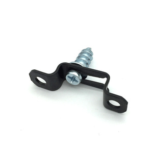 Conector Oculto Dos en Uno de Metal Negro para Instalación Rápida en Paneles, Soporte para Herrajes de Muebles - Product Image 1