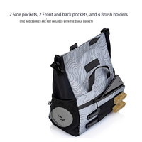 Sac de craie d'extérieur grande taille avec fermeture magnétique, 4 poches et porte-brosses pour l'escalade