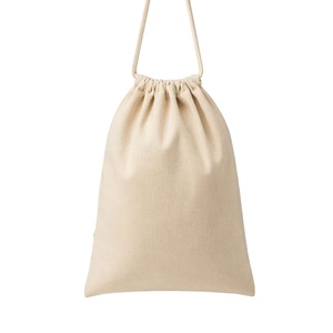 Bolsa con Cordón de Algodón Puro, Natural, Ecológica, Reutilizable, Lavable, No Tóxica, Libre de Formaldehído, Bolsa de Almacenamiento para Productos para la Piel - Product Image 1