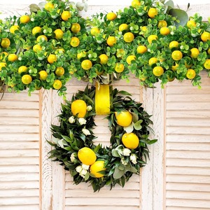 New Arrival Plastic Artificial Lemon Branches Yellow Faux Lemons Eco-Friendly Outdoor Kitchen Home Spring <strong>Summer</strong> <strong>Decor</strong> - Product Image 5