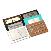 Étiquette en cuir personnalisée, patch logo métallique, logo personnalisé sans pli pour jeans, sacs, vêtements - Formes carrées/en rouleau, design gaufré, lavable