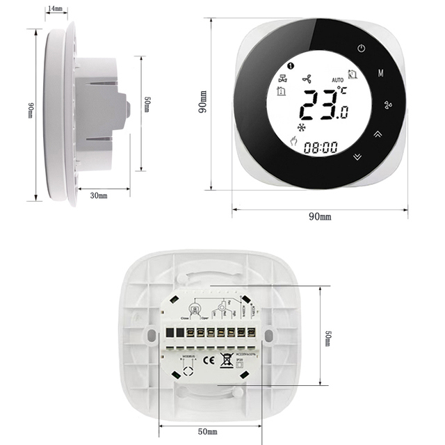 Smart Thermostat 6000S Shape Smart Wi-Fi Thermostat Touch Screen Temperature Controller, Wifi Smart Thermostat