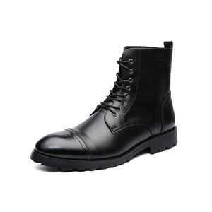 Bottes montantes classiques pour hommes en PU avec design brogue, taille 47-48, thermiques, en EVA, à lacets, antidérapantes, pour l'hiver, l'automne et l'été - Product Image 2