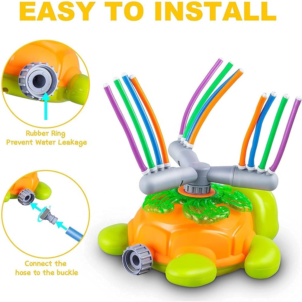 COZCLAM Arroseur D'Eau Escargot Pour Enfants - Jouet D'Arrosage Rotatif 360° Avec Accessoires Tuyau - Jeux D'Eau Extérieur Jardin Pelouse Été