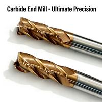Fraise CNC en carbure à grain ultrafin HRC 60 D8 avec revêtement TiAISiN, 4 dents, pour fraisage en montée, personnalisable OEM/ODM
